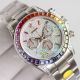 Swiss Replica Rolex Iced Out Diamond Dial Watch Daytona Rainbow Bezel 40MM (4)_th.jpg